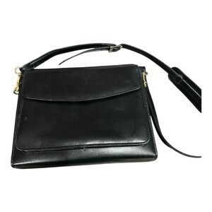 Franklin Quest Full Grain Aniline Leather Planner Organizer Carry Case Zip Black